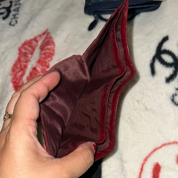 Eel skin leather vintage 3 folds - Picture 7 of 15